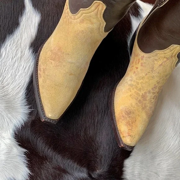 Rare Vintage OLD GRINGO Boots Leopard Star Short Cowgirl Cowboy Western Size 8 - Picture 11 of 13